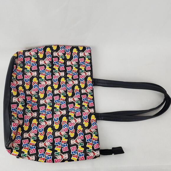 Vintage Betty Boop Lg Tote Cartoon Multicolor Logo Canvas Cosplay Shoulder Bag - Picture 7 of 9